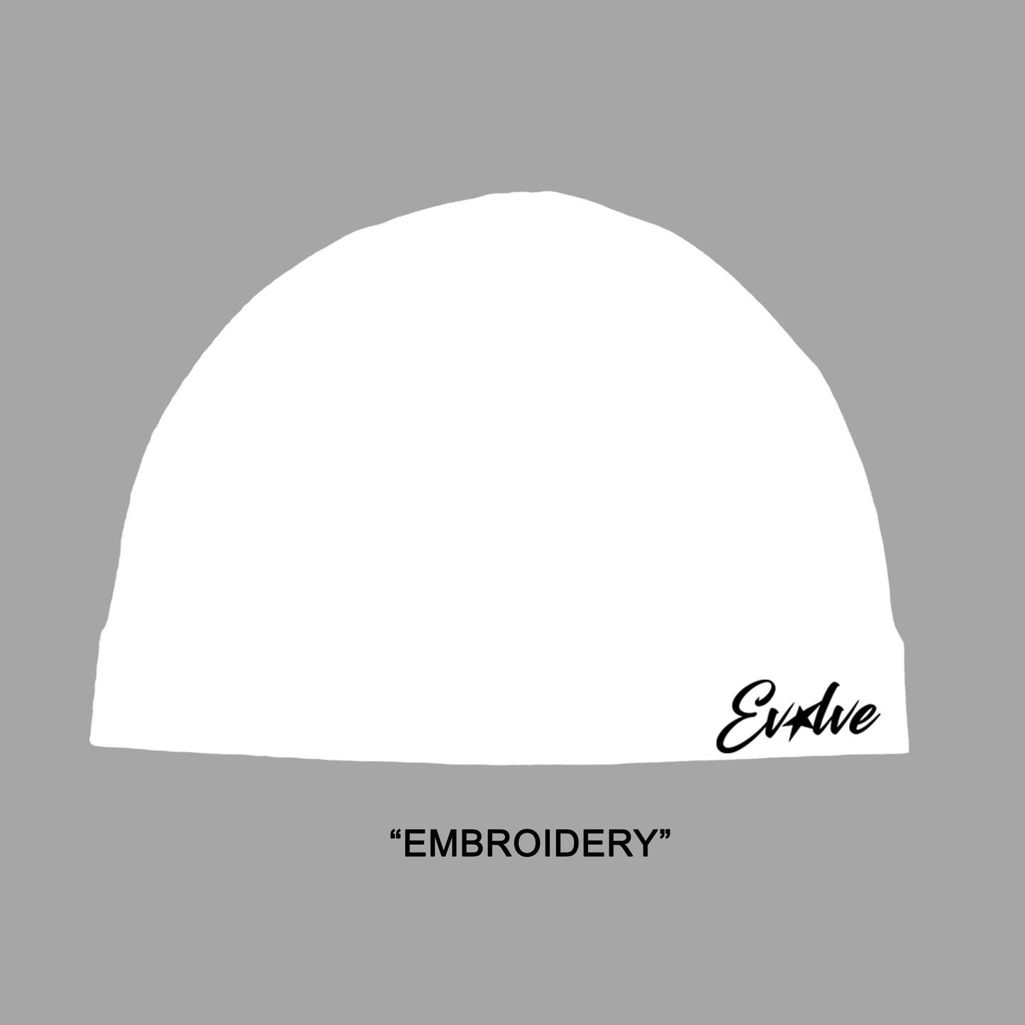WHITE EVOLVE "EMBRIODERY" SKULL CAP