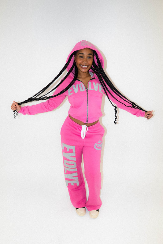 PINK CROP TRACKSUIT